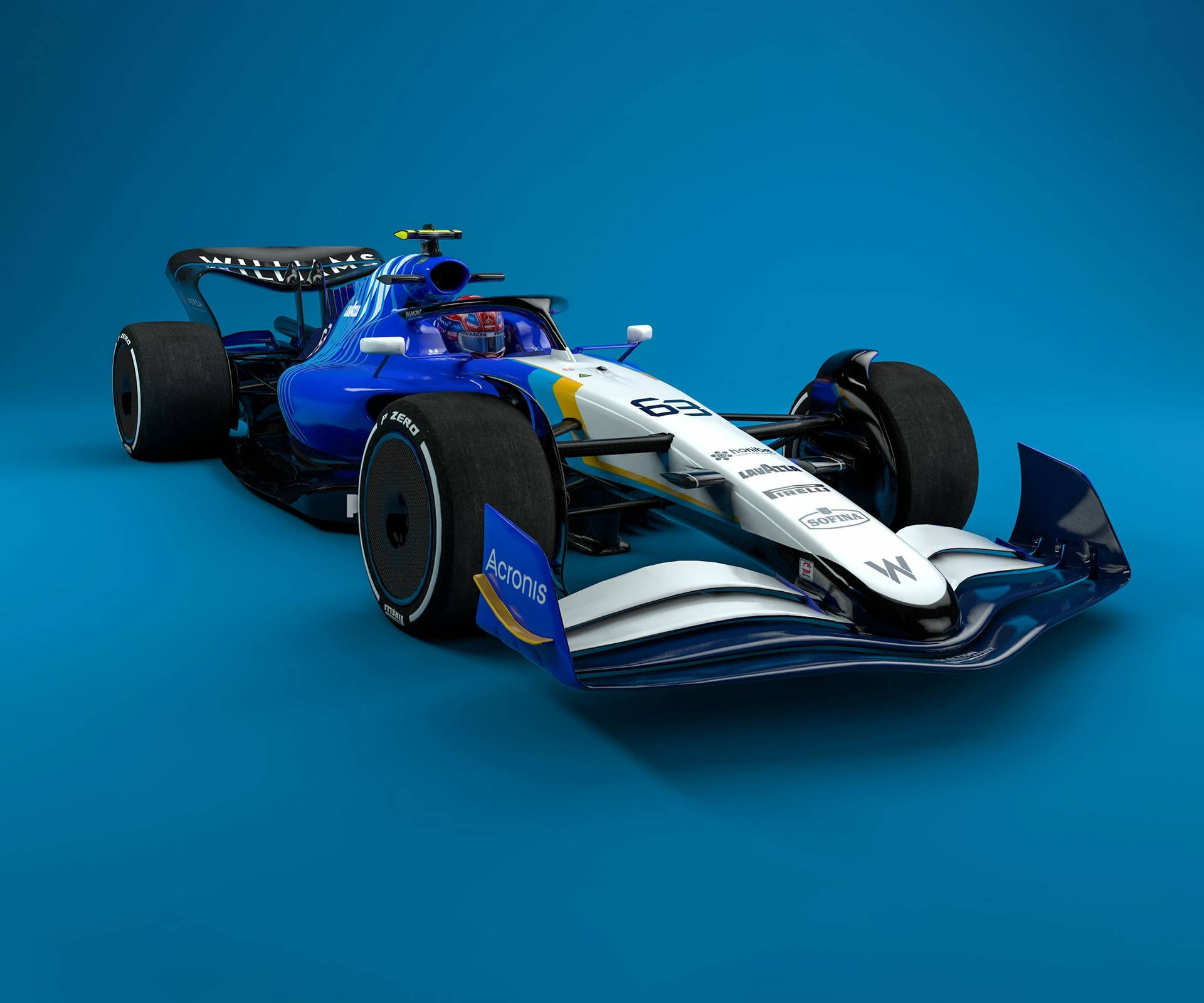Blue And White Williams Car Wallpaper