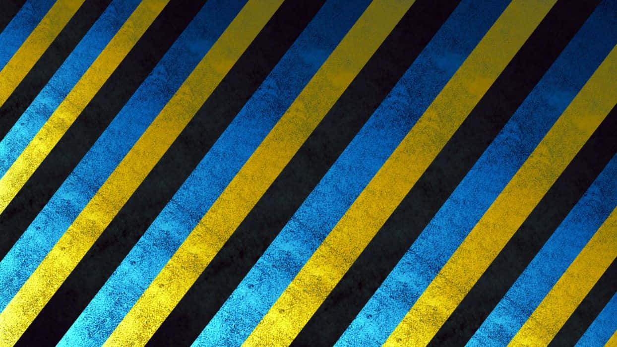 Blue And Yellow Background Glossy Stripe Pattern