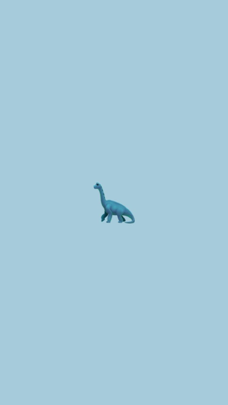 Blå Andesaurus Æstetisk Dino Tapet Wallpaper
