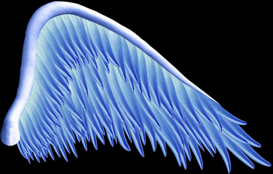 Blue Angel Wing Illustration PNG