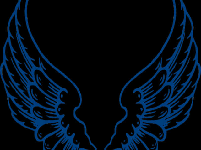 Blue Angel Wings Vector Art PNG