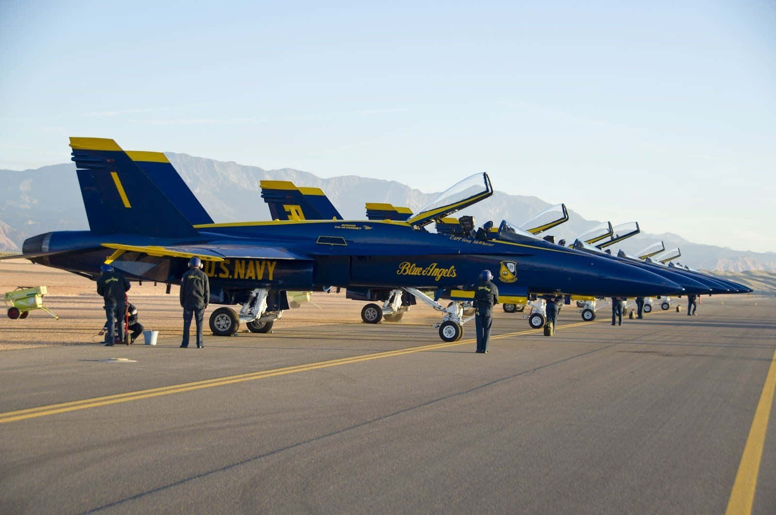 Blue Angels Aircrafts Line-up Wallpaper
