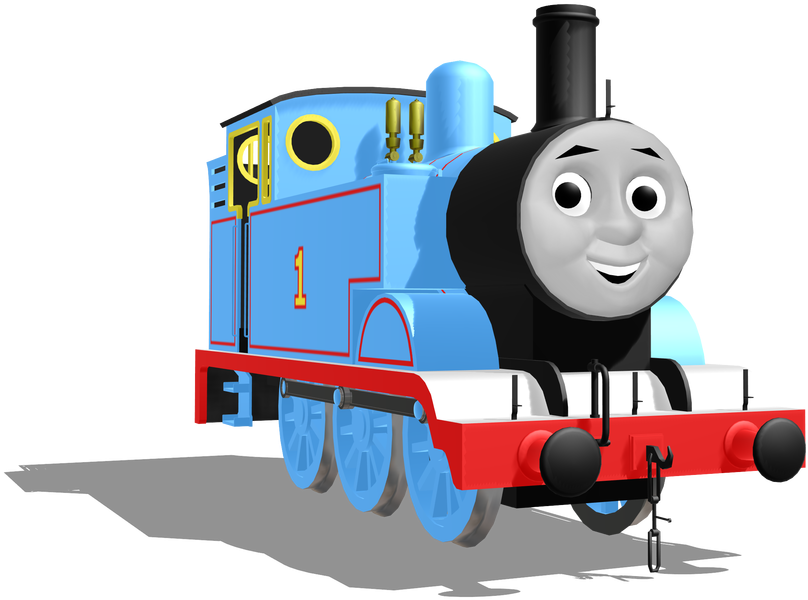 Blue Animated Train Character PNG