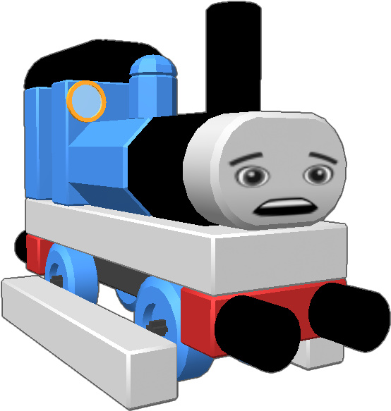 Blue Animated Train Character PNG