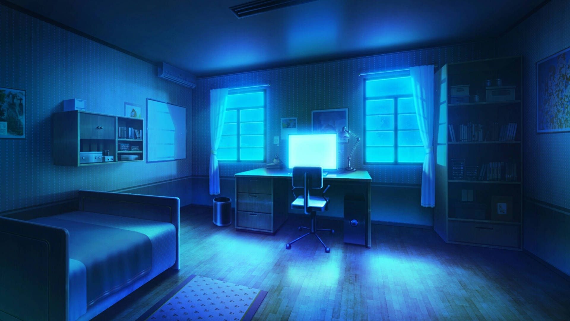 A simple room with a bed and a desk-anime... - Stock Illustration  [102861026] - PIXTA