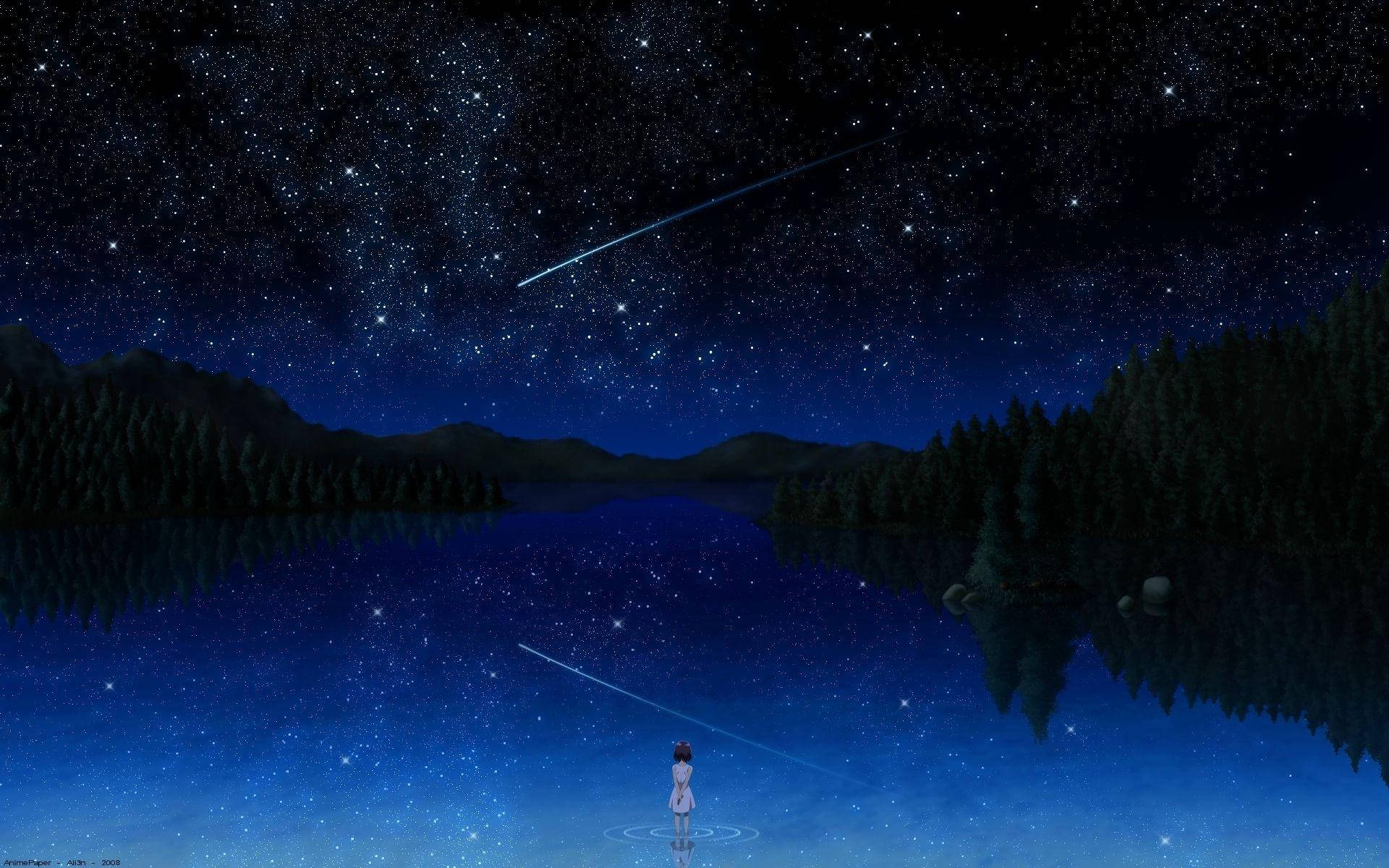 Enfridfull Scen Från En Anime. Wallpaper
