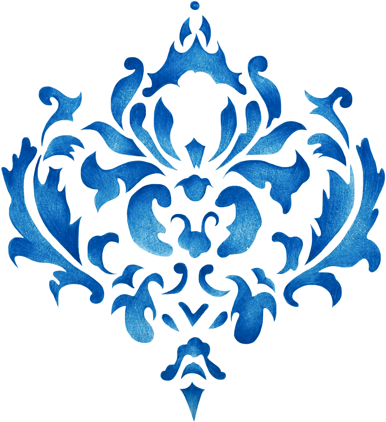 Blue Arabesque Pattern PNG