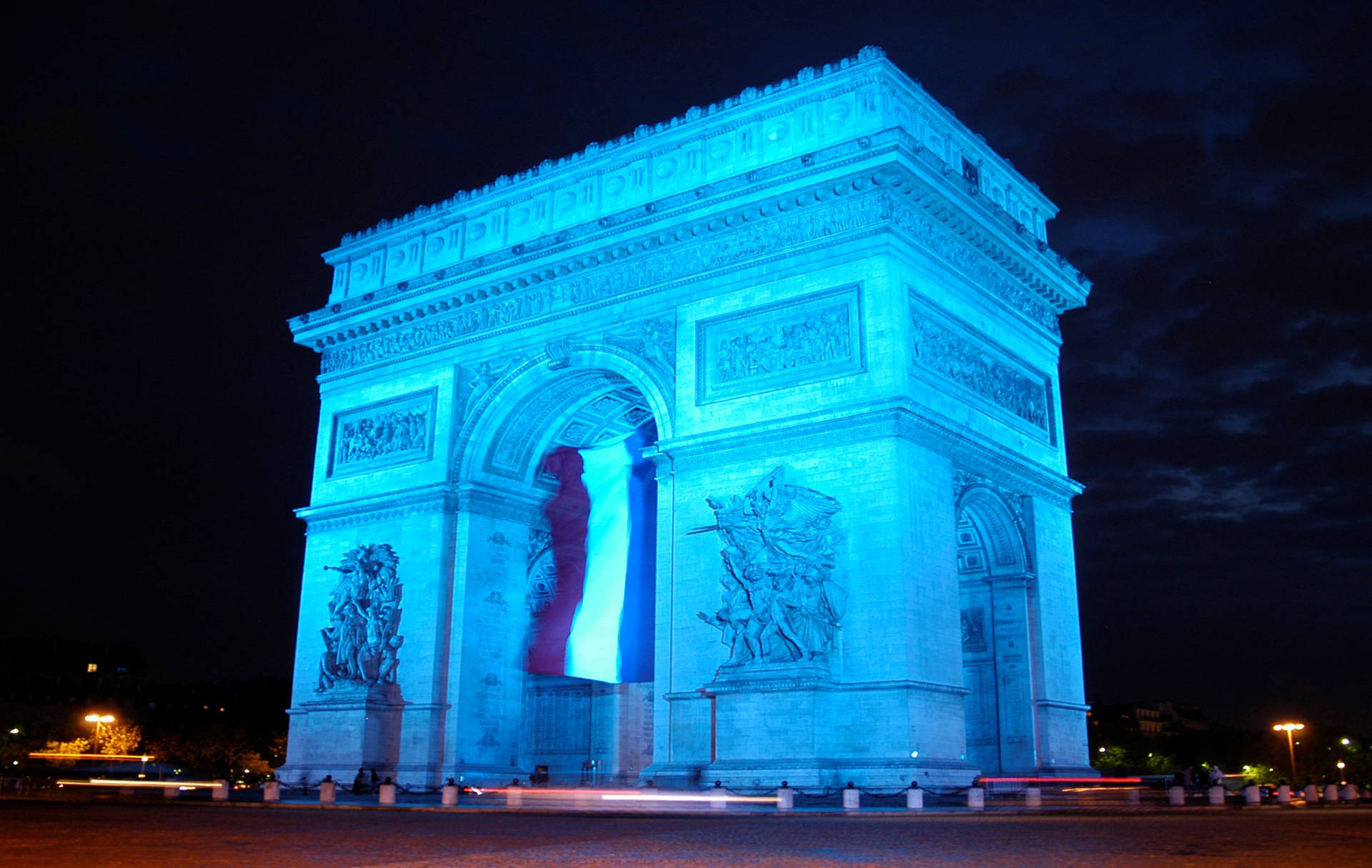 Blue Arc De Triomphe France