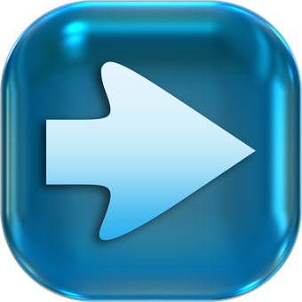 Blue Arrow Button Icon PNG