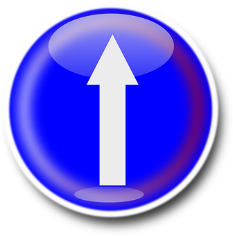 Blue Arrow Button PNG