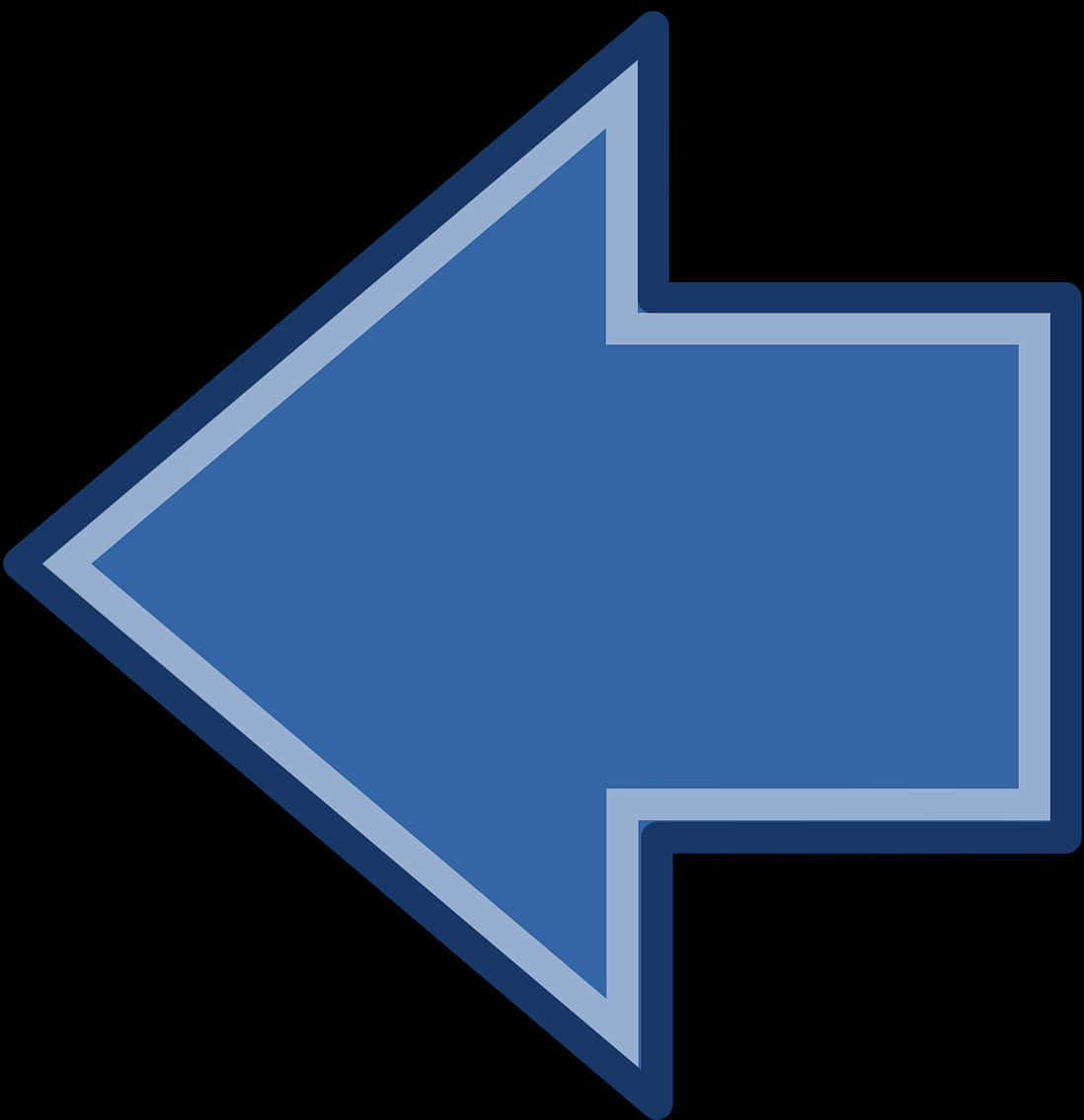 Blue Arrow Pointing Left PNG