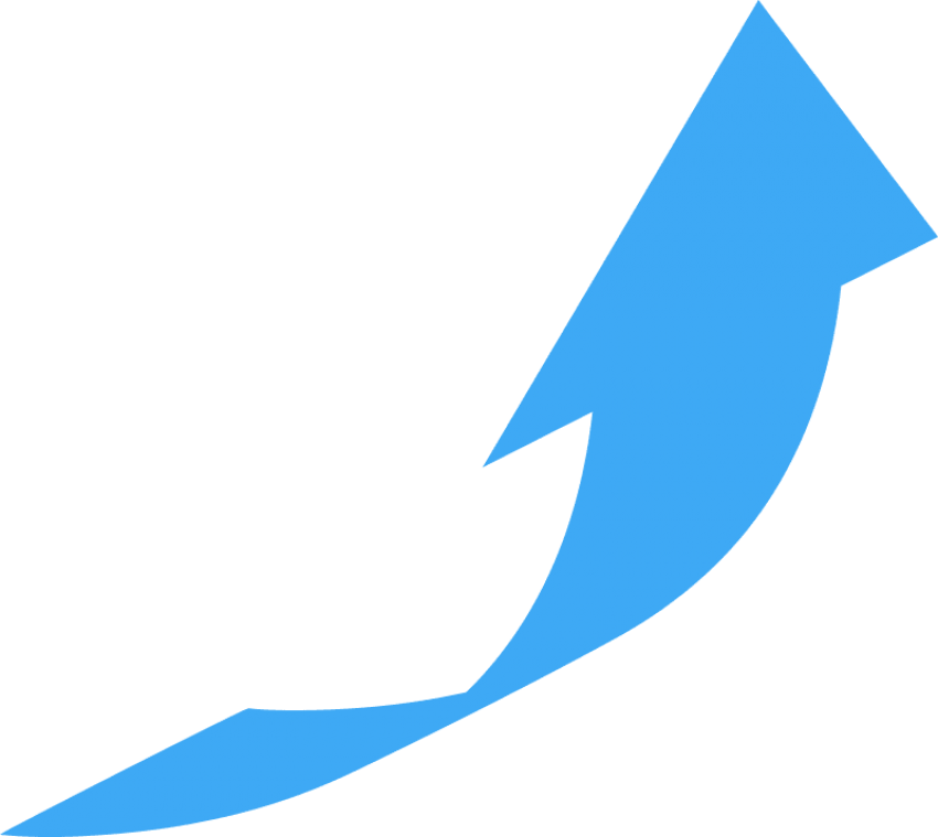 Blue Arrow Upward Graphic PNG