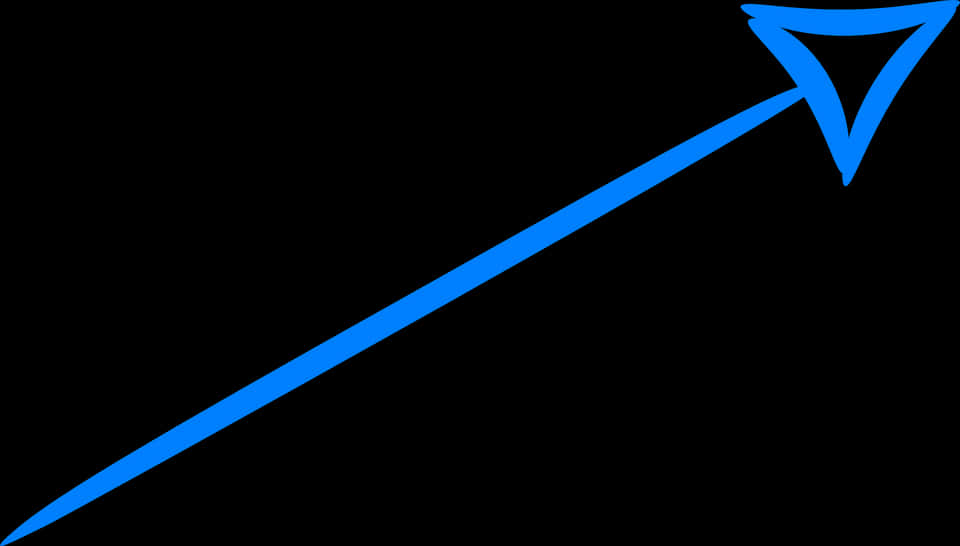 Blue Arrow Upward Trend PNG