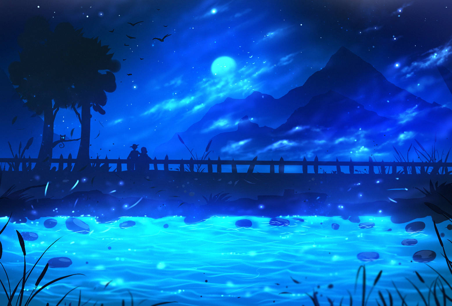 Night Blue Art Wallpaper