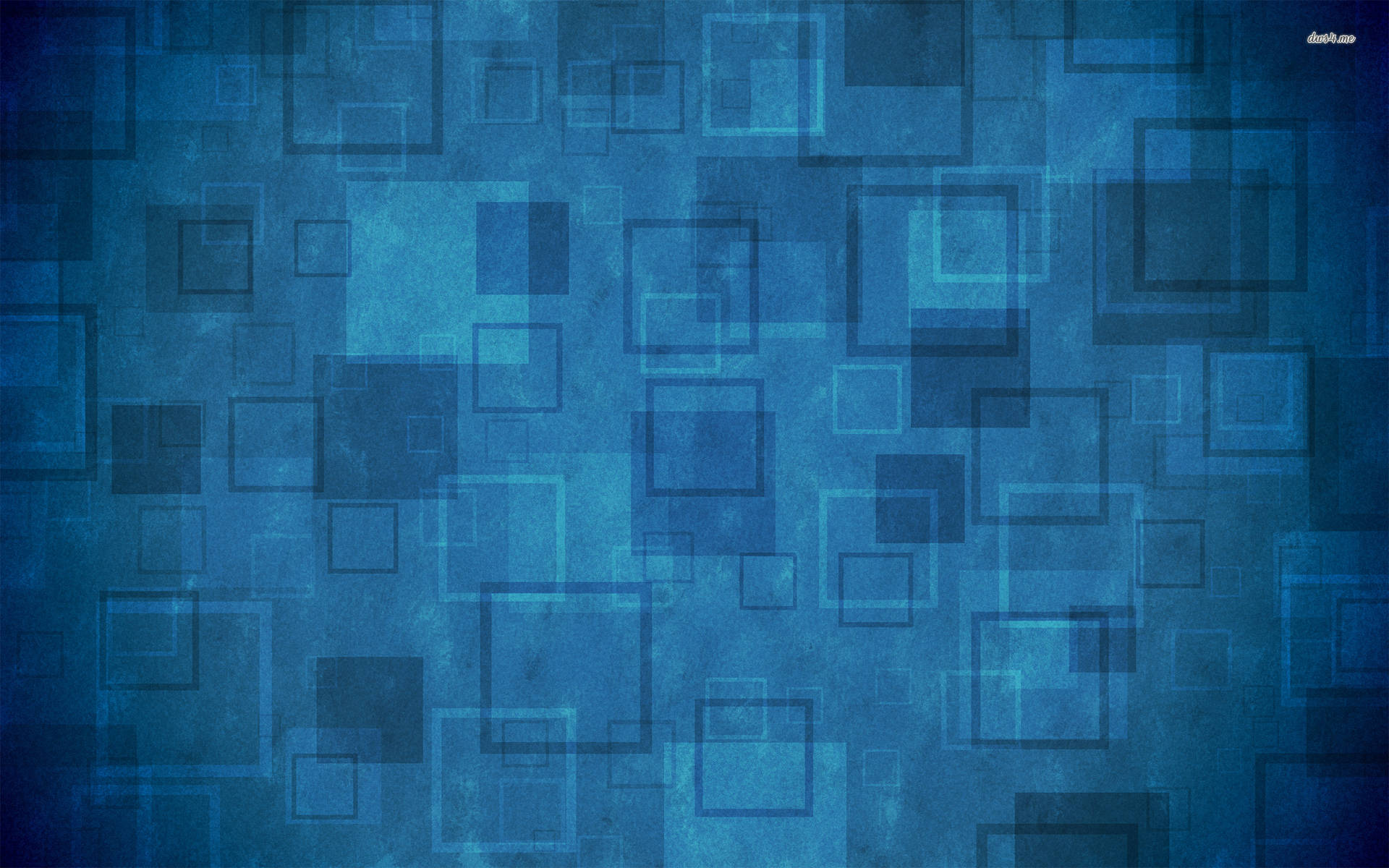 En blå baggrund med kvadrater og kvadrater i forskellige farver Wallpaper