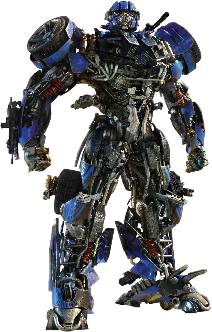 Blue Autobot Transformer Standing PNG