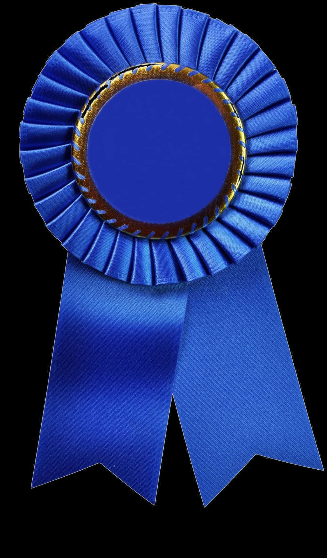 Blue Award Ribbon Isolated PNG