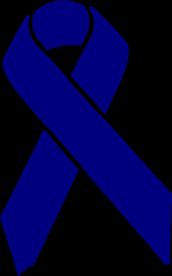 Blue Awareness Ribbon Graphic PNG