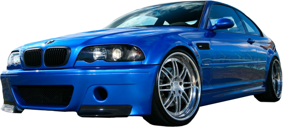 Blue B M W M3 Coupe Side View PNG