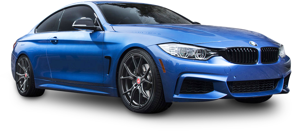 Blue B M W M4 Coupe Side View PNG