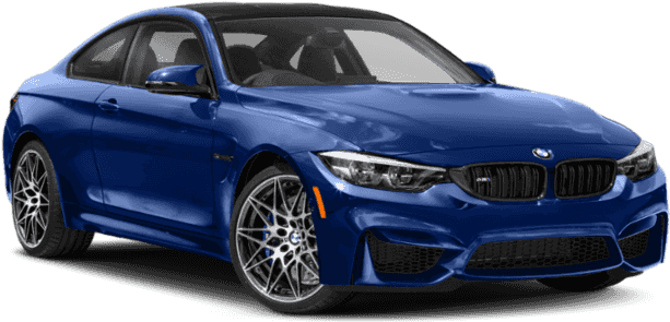 Blue B M W M4 Coupe Side View PNG