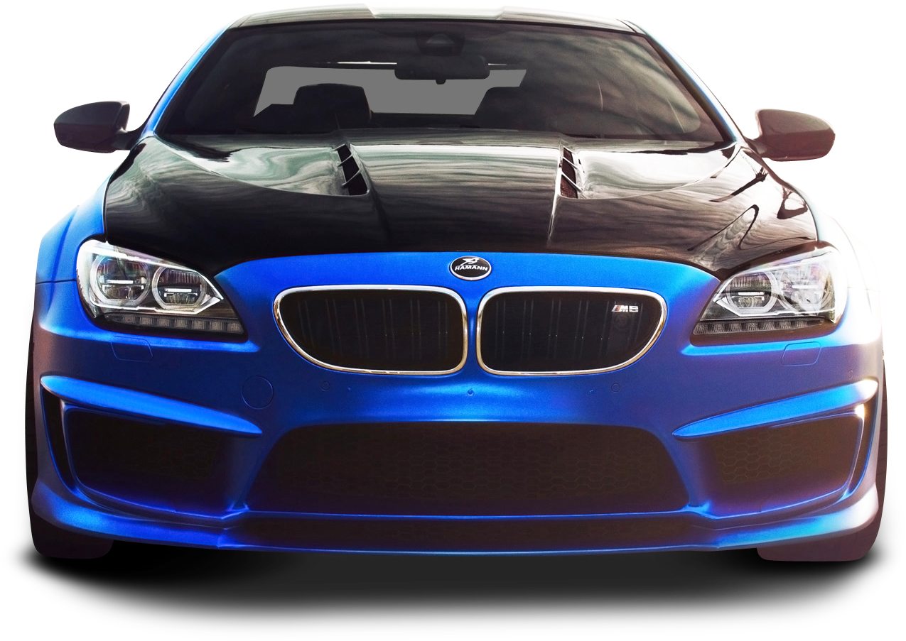 Blue B M W M6 Coupe Front View PNG