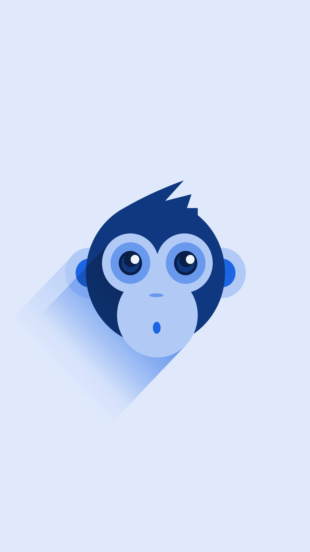 Blå Baby Monkey Wallpaper