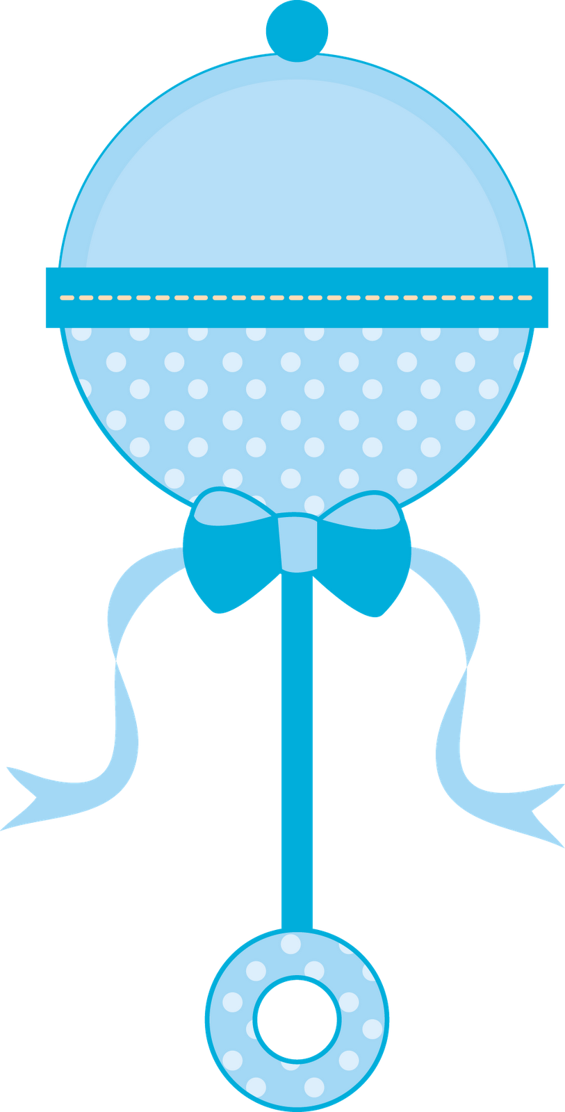 Blue Baby Rattle Graphic PNG