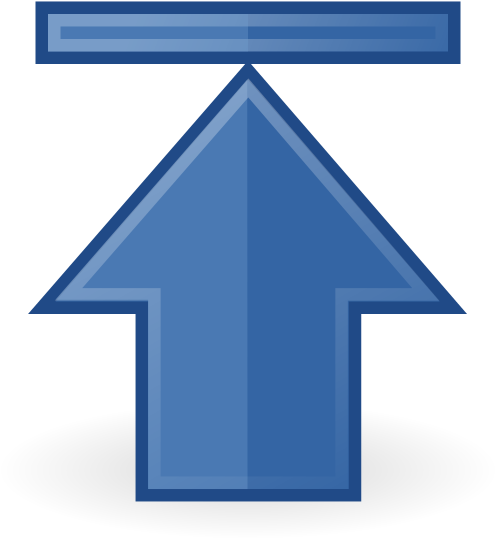 Blue Back Arrow Icon PNG