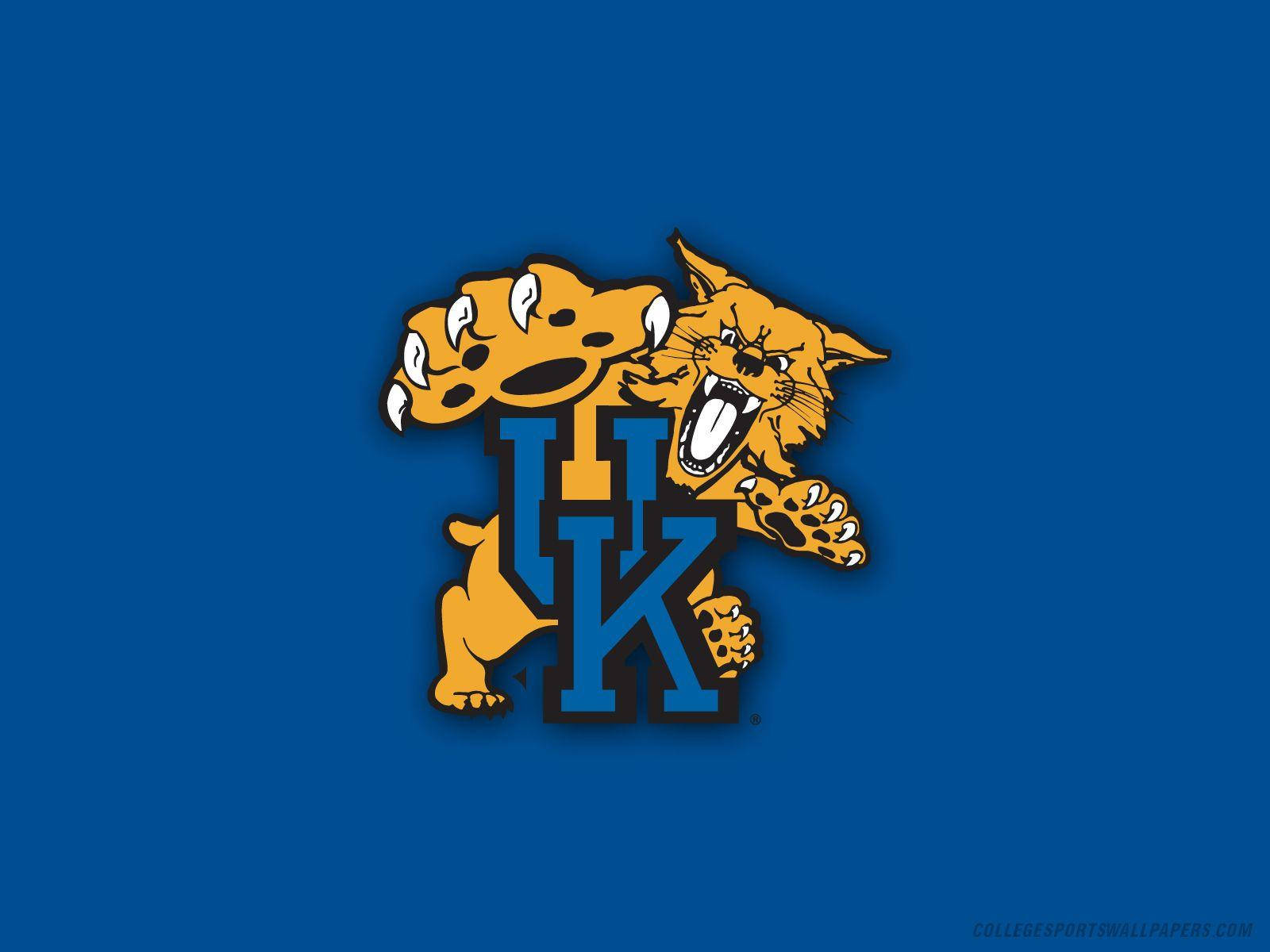 Blåbakgrund Kentucky Wildcats. Wallpaper