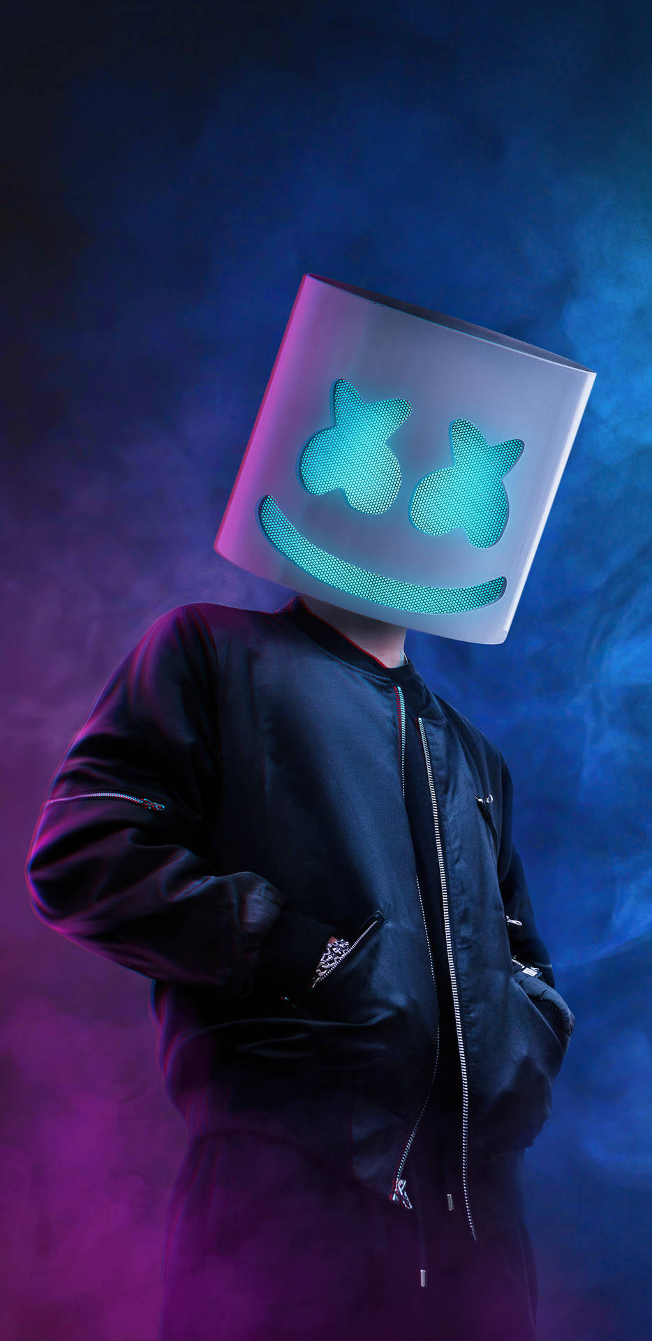 Download Blue Background Marshmello Hd Iphone Wallpaper ...