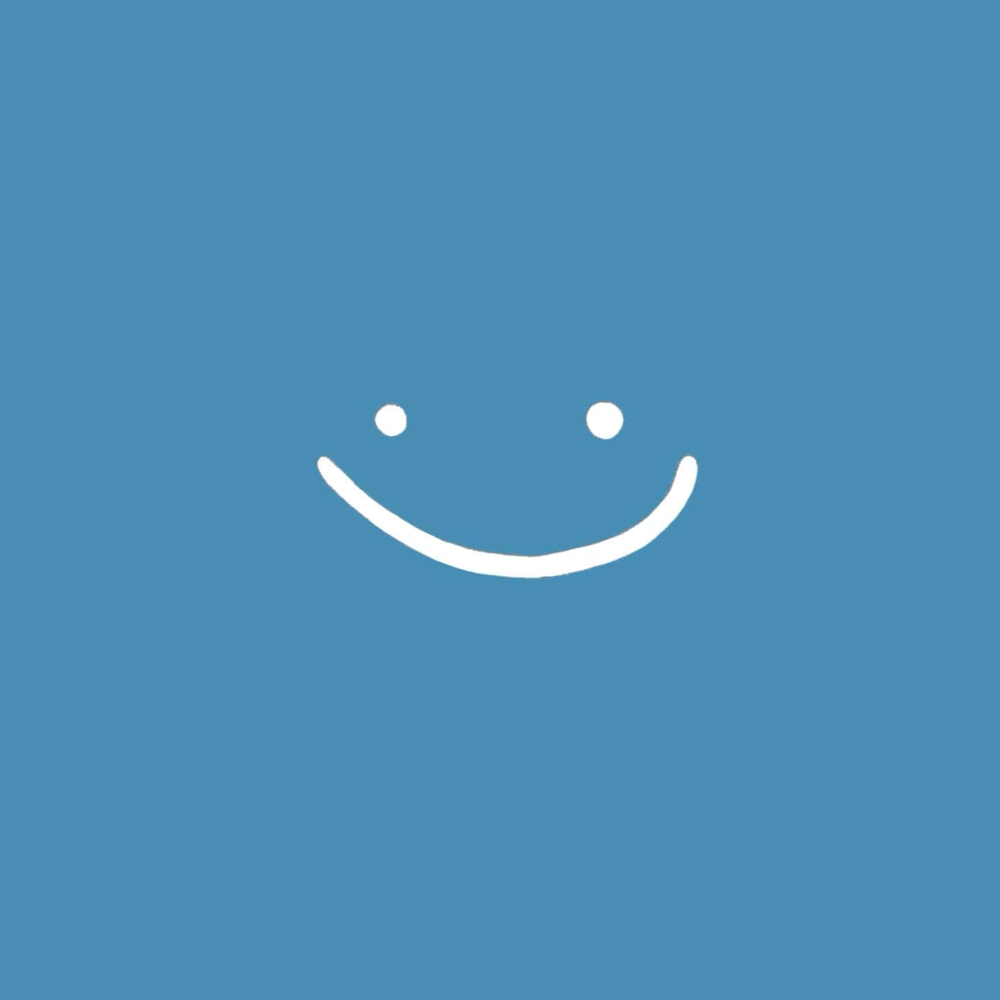 Blue Background Smiley Face Graphic Wallpaper