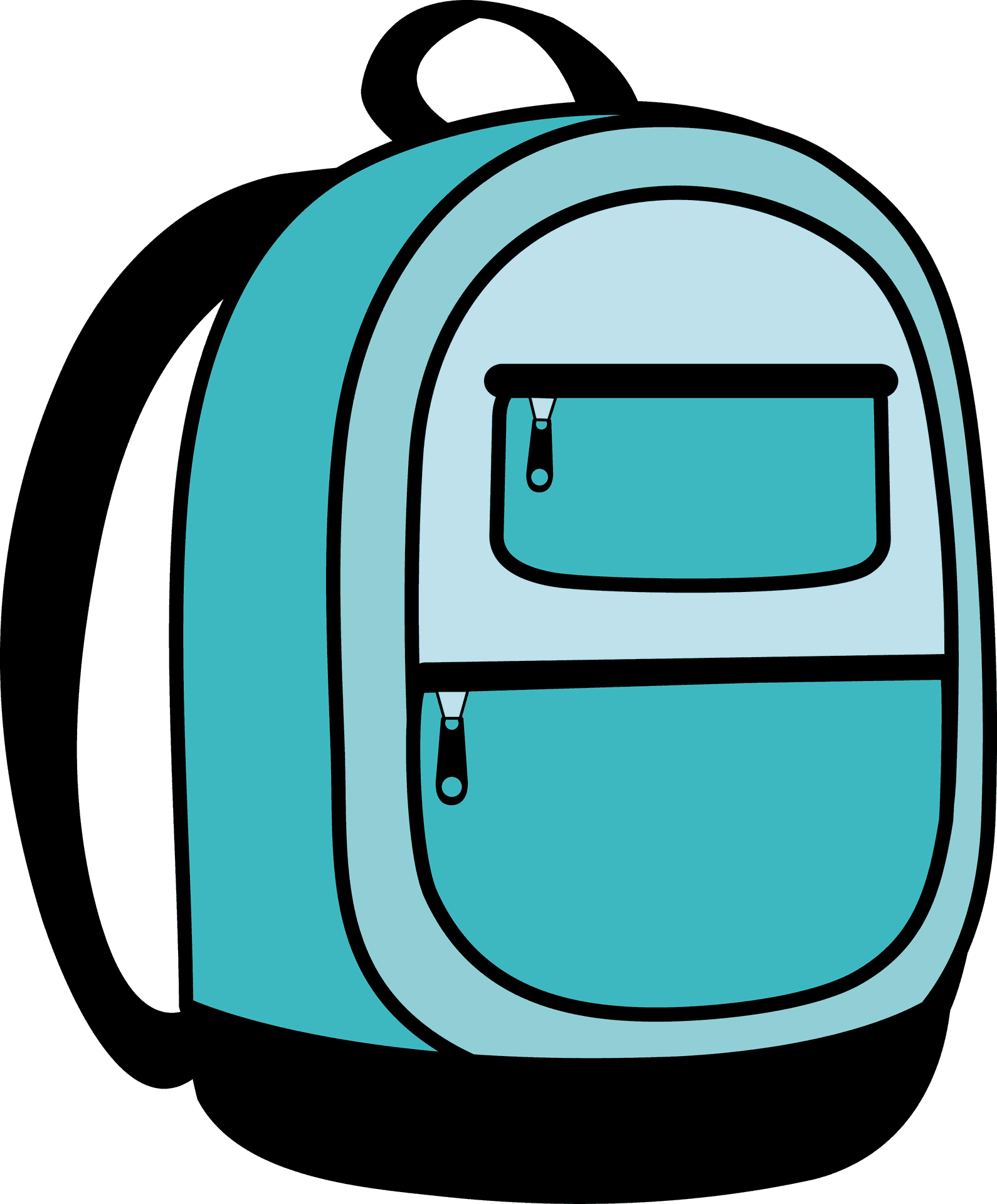 Blue Backpack Vector Illustration PNG
