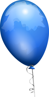 Blue Balloon Illustration PNG
