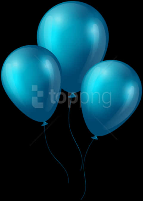 Blue Balloons Transparent Background PNG