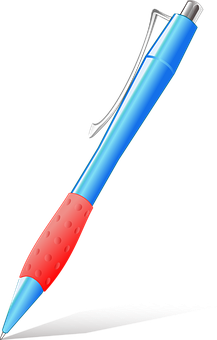 Blue Ballpoint Pen Graphic PNG