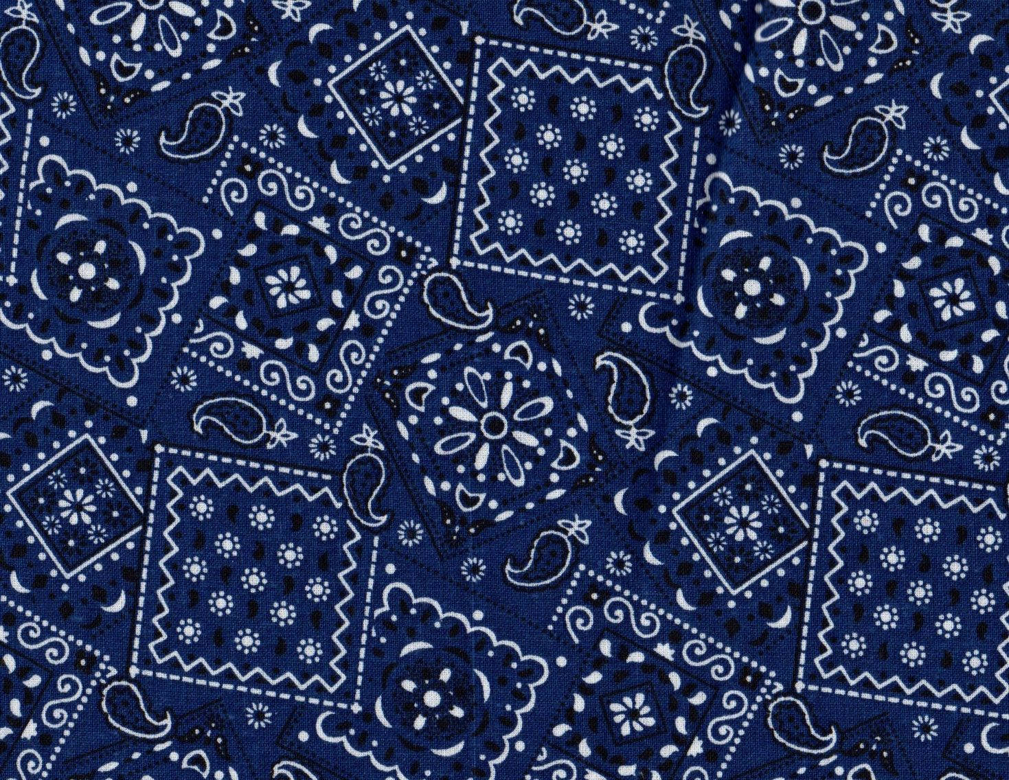 Blue Bandana With Paisley Pattern Wallpaper
