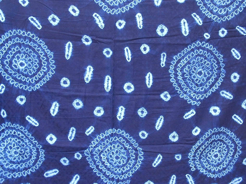 Artistic Blue Bandana with Tie-Dye Design Wallpaper
