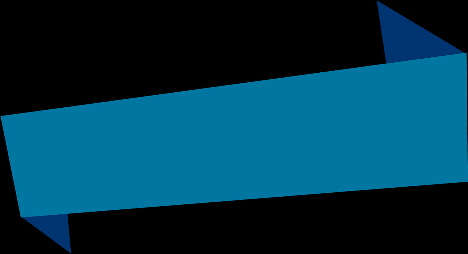 Blue Banner Design Element PNG