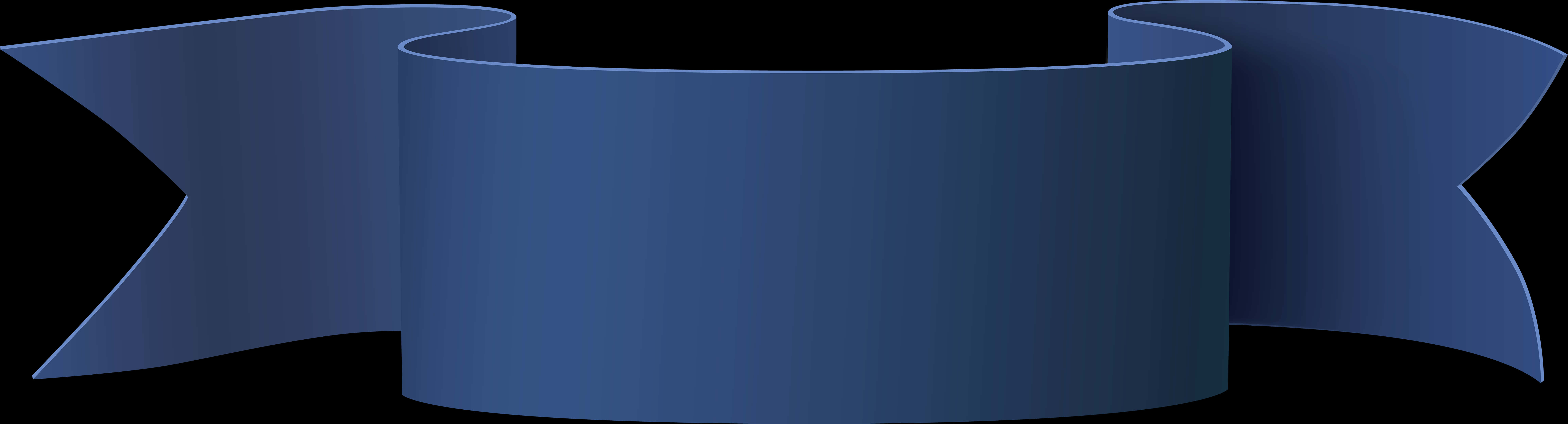 Blue Banner Ribbon Graphic PNG