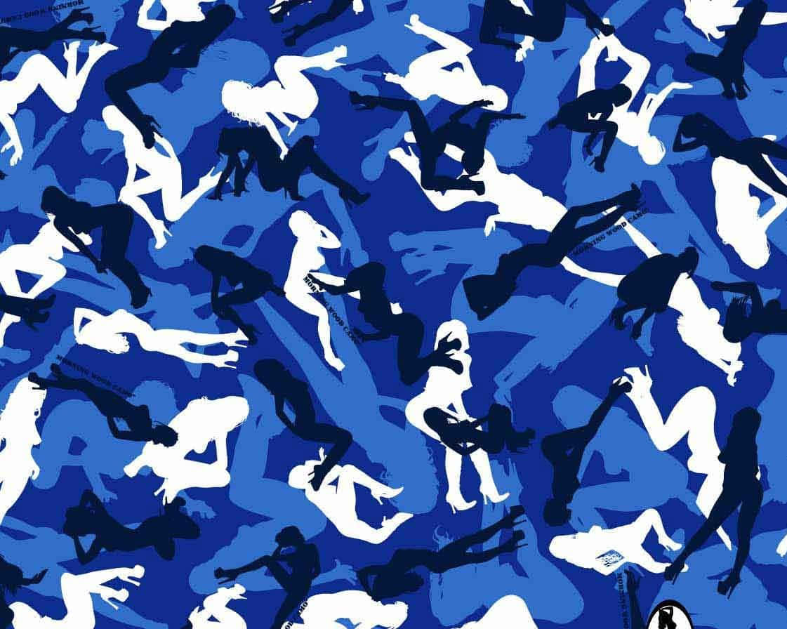 Exibindoum Visual Legal De Camuflagem Azul Da Bape Na Tela Do Computador Ou Celular. Papel de Parede