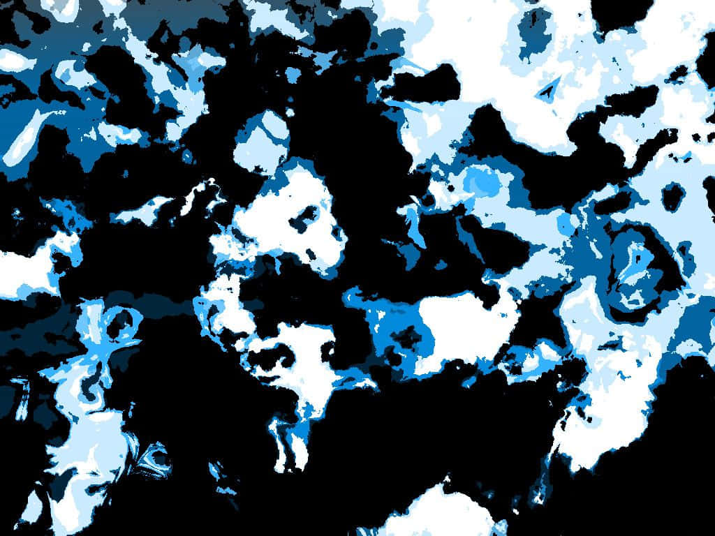 Unapintura Abstracta En Azul Y Blanco Fondo de pantalla