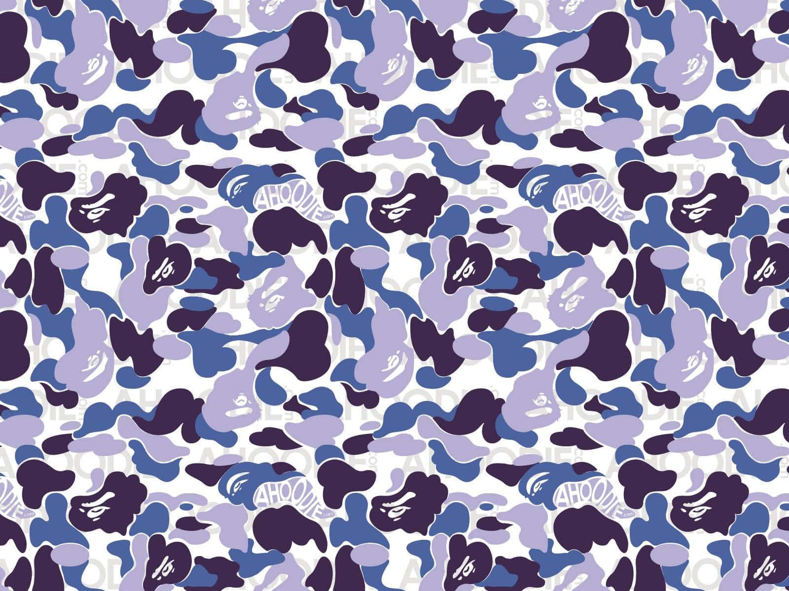 Be unique and stand out from the crowd with Blue Bape Camo Wallpaper
