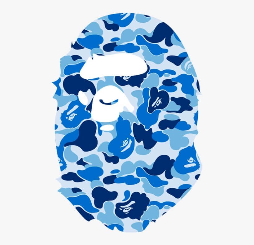 A Bathing Ape Blue Camouflage Face Mask Wallpaper