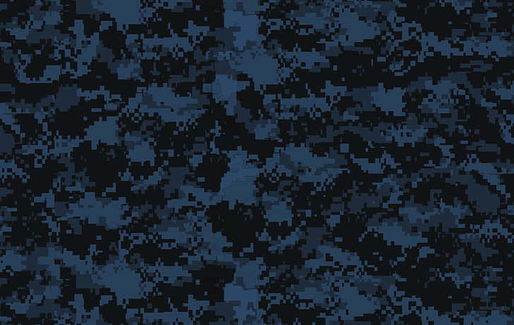 Navy Blue Camouflage Pattern Wallpaper
