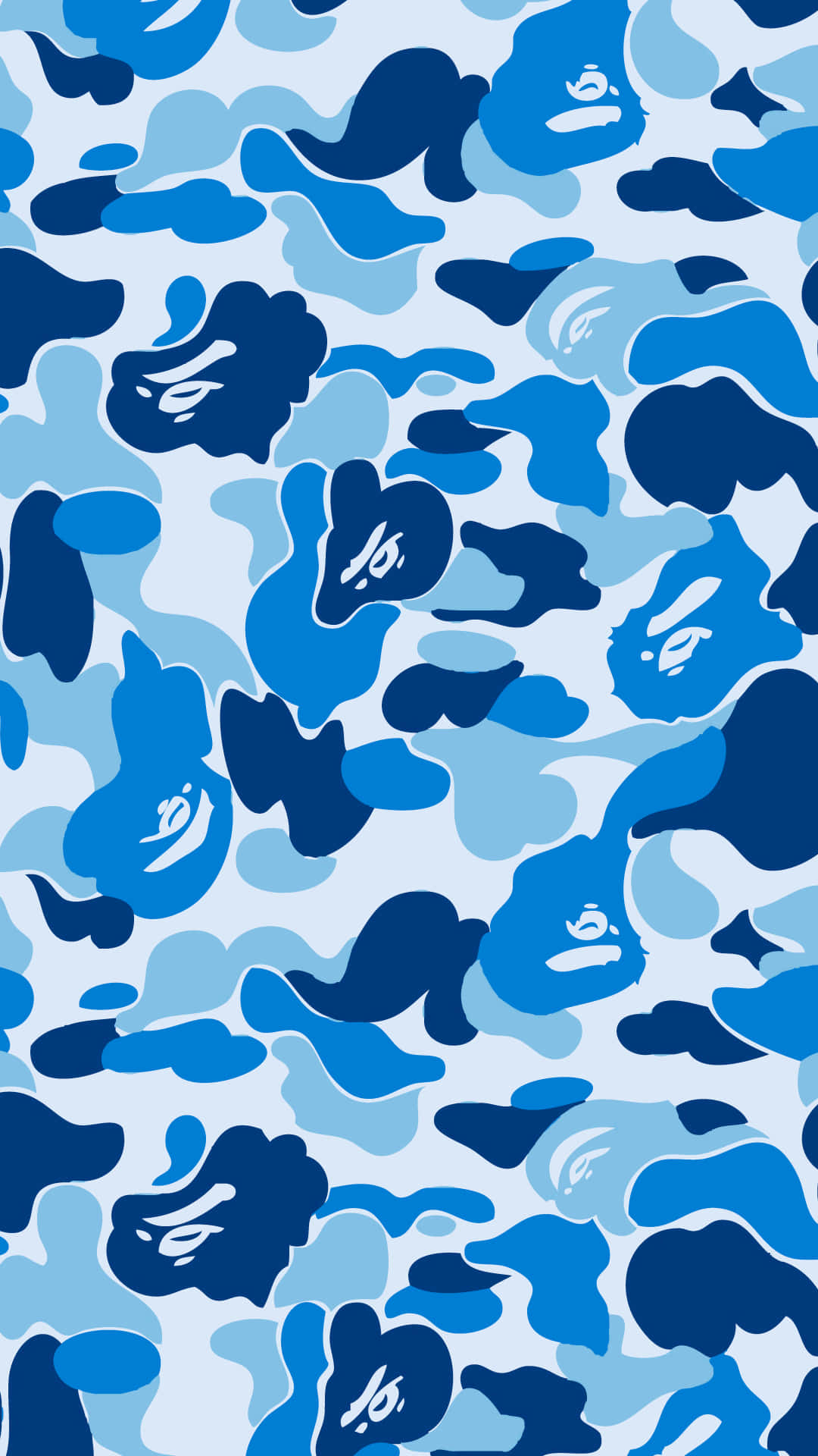 A Blue And White Camouflage Pattern Wallpaper