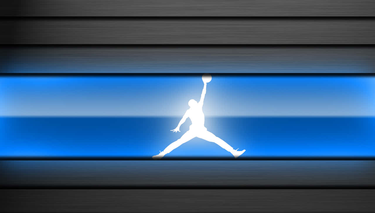 Blue Basketball Jordan Logo Wallpaper