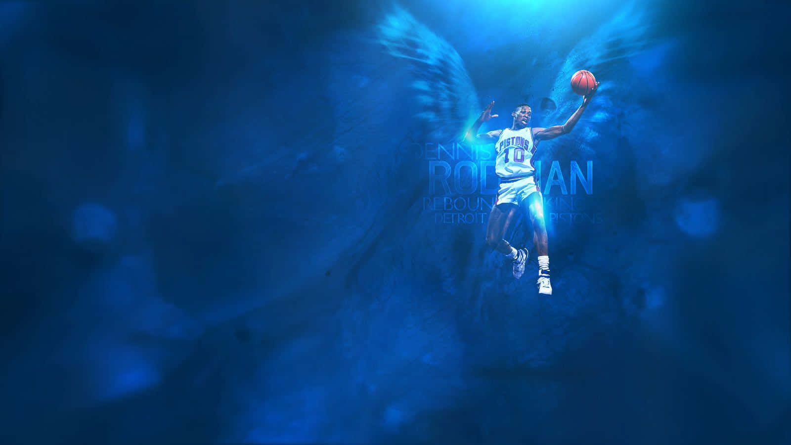 Dennisrodman Fanart De Baloncesto Azul. Fondo de pantalla