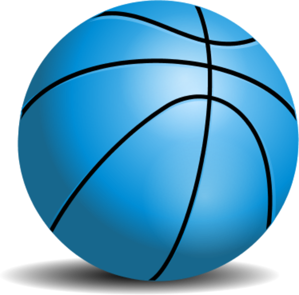 Blue Basketball Vector Illustration PNG