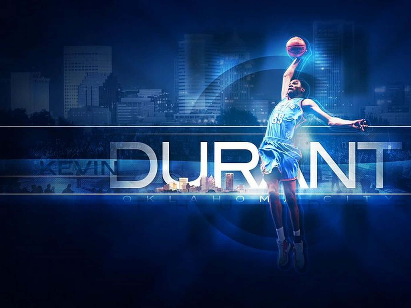 Blue Basketball Kevin Durant Fanart Wallpaper